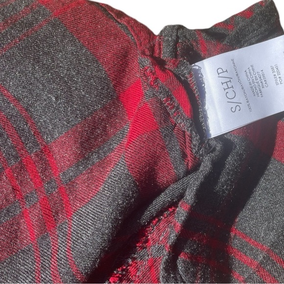 Cabi Cunningham Red Plaid Popover Button Up Shirt Size Small - Picture 4 of 5